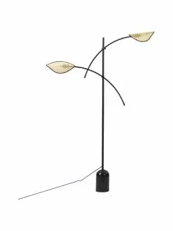 Westwing Collection Stehlampe Freja aus Wiener Geflecht, B 100 x H 160 cm