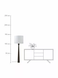 Westwing Collection Stehlampe Jascha aus dunklem Eschenholz, Ø 50 x H 145 cm -Leuchten Verkaufsladen Stehlampe Jascha aus dunklem Eschenholz 2