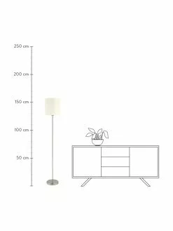 Westwing Collection Stehlampe Mick in Wei&szlig;-Silber, Ø 28 x H 158 cm -Leuchten Verkaufsladen Stehlampe Mick in Weiss Silber 2