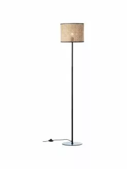 Stehlampe Wiley mit Rattanschirm, Ø 30 x H 154 cm -Leuchten Verkaufsladen Stehlampe Wiley mit Rattanschirm 3