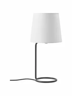 Westwing Collection Tischlampe Cade in Schwarz, Ø 19 cm x H 42 cm