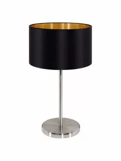 Tischlampe Jamie mit Gold-Dekor, Ø 23 x H 42 cm