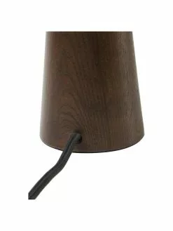 Westwing Collection Tischlampe Jascha aus dunklem Eschenholz, Ø 24 x H 43 cm -Leuchten Verkaufsladen Tischlampe Jascha aus dunklem Eschenholz 4
