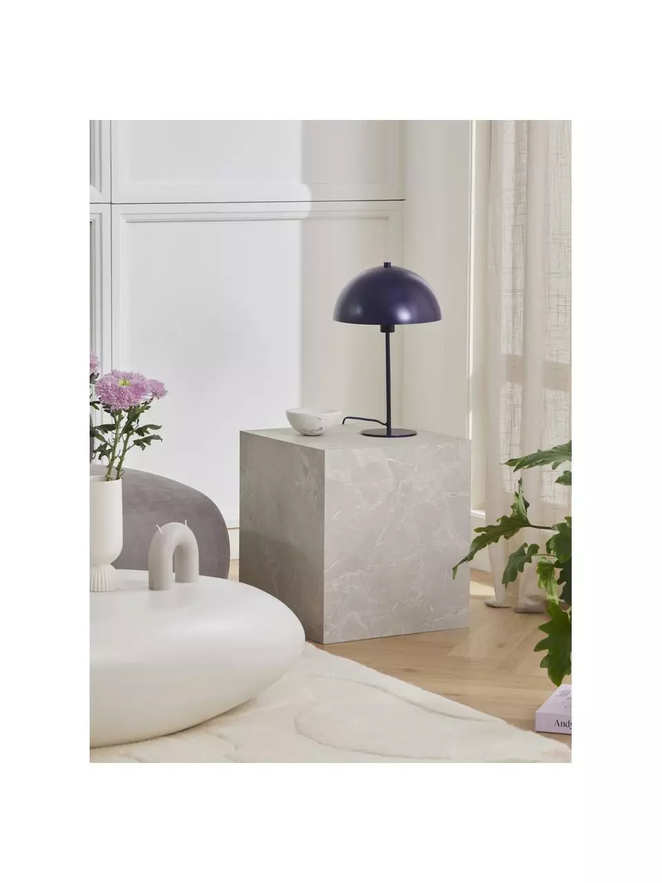 Westwing Collection Tischlampe Matilda in Dunkelblau, Ø 29 x H 45 cm 4 Westwing Collection Tischlampe Matilda in Dunkelblau, Ø 29 x H 45 cm – Bild 2