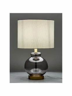 Tischlampe Natty mit Glasfu&szlig;, Ø 31 x H 48 cm -Leuchten Verkaufsladen Tischlampe Natty mit Glasfuss 11