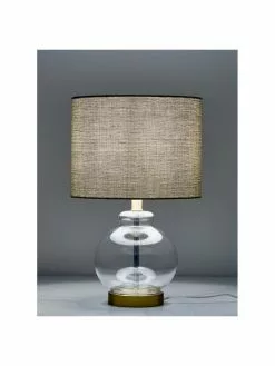 Tischlampe Natty mit Glasfuß, Ø 31 x H 48 cm -Leuchten Verkaufsladen Tischlampe Natty mit Glasfuss 3