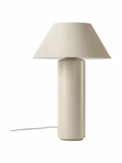 Westwing Collection Tischlampe Niko in Beige, Ø 35 x H 55 cm