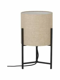 Westwing Collection Tischlampe Piper aus Leinen, Ø 22 x H 38 cm