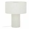 Westwing Collection Tischlampe Ron in Beige, Ø 30 x H 35 cm