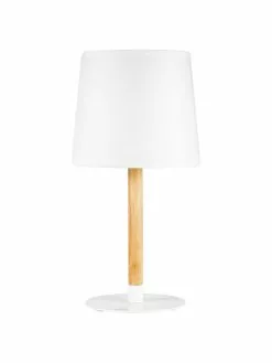 Pauleen Tischlampe Woody Cuddles mit Holzfuß, Ø 22 x H 44 cm