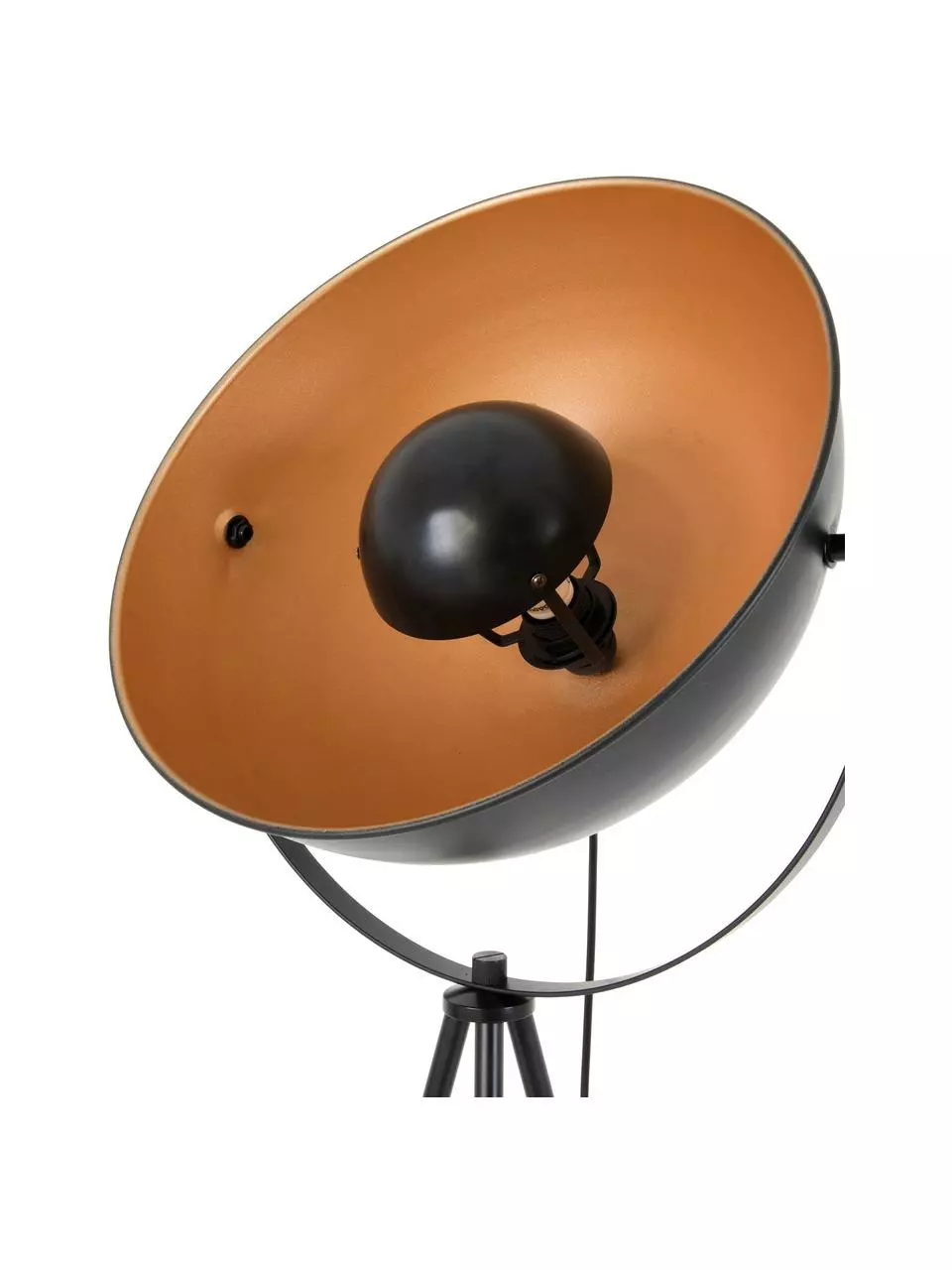 Tripod Stehlampe Bernice in Gold-Schwarz, Ø 40 x H 150 cm 8 Tripod Stehlampe Bernice in Gold-Schwarz, Ø 40 x H 150 cm – Bild 6