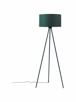 Westwing Collection Tripod Stehlampe Cella mit Stoffschirm, Ø 45 x H 147 cm