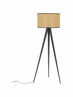 Westwing Collection Tripod Stehlampe Vienna aus Wiener Geflecht, ∅ 50 x H 154 cm
