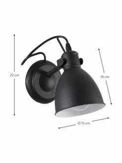 Westwing Collection Verstellbare Wandleuchte Ethan im Industrial-Style, T 20 x H 22 cm -Leuchten Verkaufsladen Verstellbare Wandleuchte Ethan im Industrial Style 3