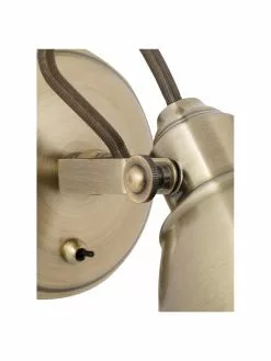 Marksl&ouml;jd Verstellbare Wandleuchte Fjallbacka mit Stecker in Messing, T 20 x H 17 cm -Leuchten Verkaufsladen Verstellbare Wandleuchte Fjallbacka mit Stecker in Messing 5