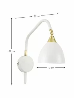 Jotex Verstellbare Wandleuchte Luis mit Stecker in Wei&szlig;, T 30 x H 29 cm -Leuchten Verkaufsladen Verstellbare Wandleuchte Luis mit Stecker in Weiss 3