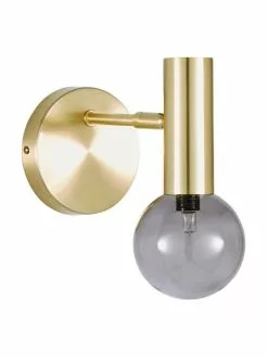 Westwing Collection Verstellbare Wandleuchte Wilson mit Glasschirm, T 22 x H 22 cm