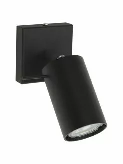 Verstellbarer Wand- und Deckenstrahler Etna in Schwarz, B 8 x T 15 cm