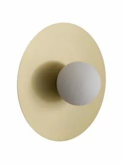 Westwing Collection Wand- und Deckenleuchte Starling in Gold, Ø 33 x T 14 cm