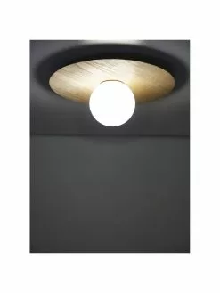 Westwing Collection Wand- und Deckenleuchte Starling in Holzoptik, Ø 33 x T 14 cm -Leuchten Verkaufsladen Wand und Deckenleuchte Starling in Holzoptik 3