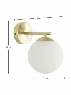 Westwing Collection Wandleuchte Atlanta aus Opalglas, T 23 x H 22 cm 11 Westwing Collection Wandleuchte Atlanta aus Opalglas, T 23 x H 22 cm -Leuchten Verkaufsladen Wandleuchte Atlanta aus Opalglas 3