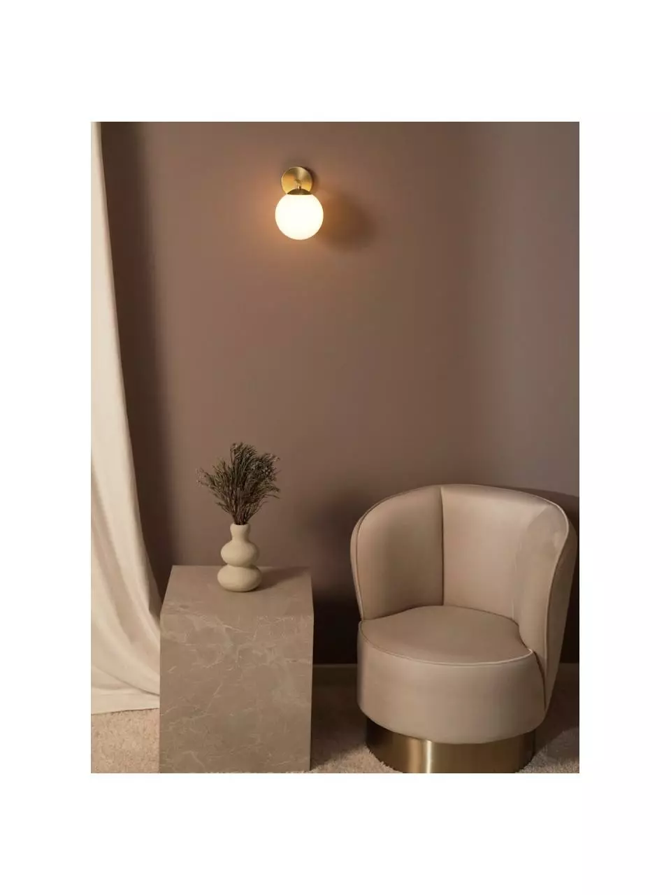 Westwing Collection Wandleuchte Atlanta aus Opalglas, T 23 x H 22 cm 7 Westwing Collection Wandleuchte Atlanta aus Opalglas, T 23 x H 22 cm – Bild 5