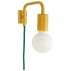 Jotex Wandleuchte Cascais in Gelb mit gr&uuml;nem Kabel, B 20 x H 12 cm -Leuchten Verkaufsladen Wandleuchte Cascais in Gelb mit grunem Kabel