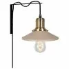 Globen Lighting Wandleuchte Disc mit Stecker in Beige, B 22 x T 40 cm -Leuchten Verkaufsladen Wandleuchte Disc mit Stecker in Beige