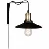 Globen Lighting Wandleuchte Disc mit Stecker in Schwarz, B 22 x T 40 cm 2 Globen Lighting Wandleuchte Disc mit Stecker in Schwarz, B 22 x T 40 cm -Leuchten Verkaufsladen Wandleuchte Disc mit Stecker in Schwarz