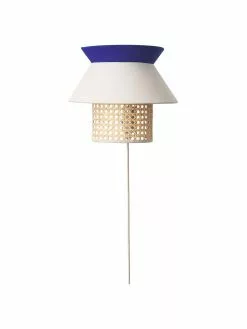 Westwing Collection Wandleuchte Klea aus Wiener Geflecht in Creme/Dunkelblau, B 30 x L 200 cm -Leuchten Verkaufsladen Wandleuchte Klea aus Wiener Geflecht in CremeDunkelblau 3