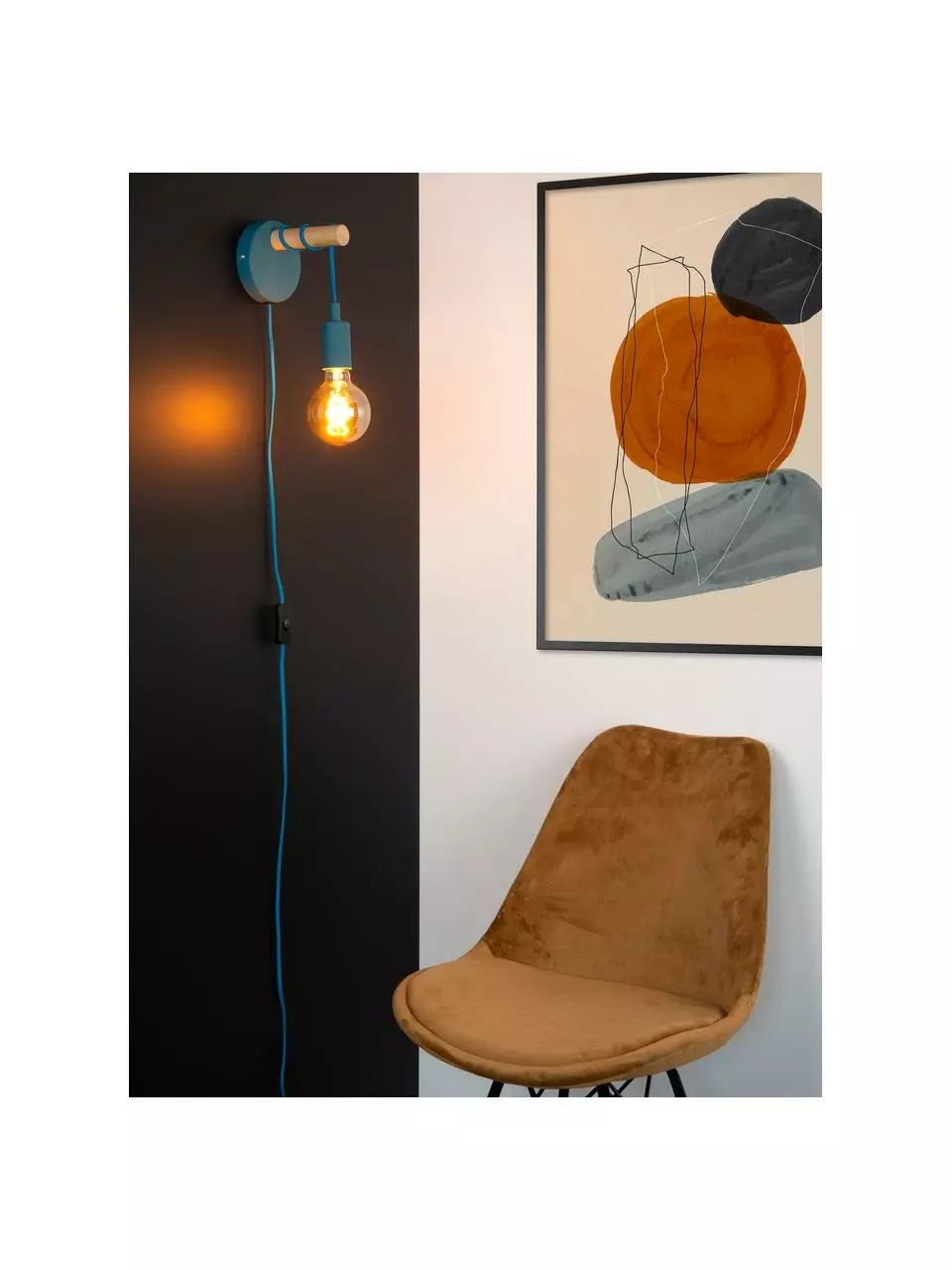 Lucide Wandleuchte Pola mit Stecker in Blau, T 16 x H 22 cmNur noch 1 Artikel verfügbar 4 Lucide Wandleuchte Pola mit Stecker in Blau, T 16 x H 22 cmNur noch 1 Artikel verfügbar – Bild 2