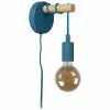 Lucide Wandleuchte Pola mit Stecker in Blau, T 16 x H 22 cmNur noch 1 Artikel verfügbar -Leuchten Verkaufsladen Wandleuchte Pola mit Stecker in Blau