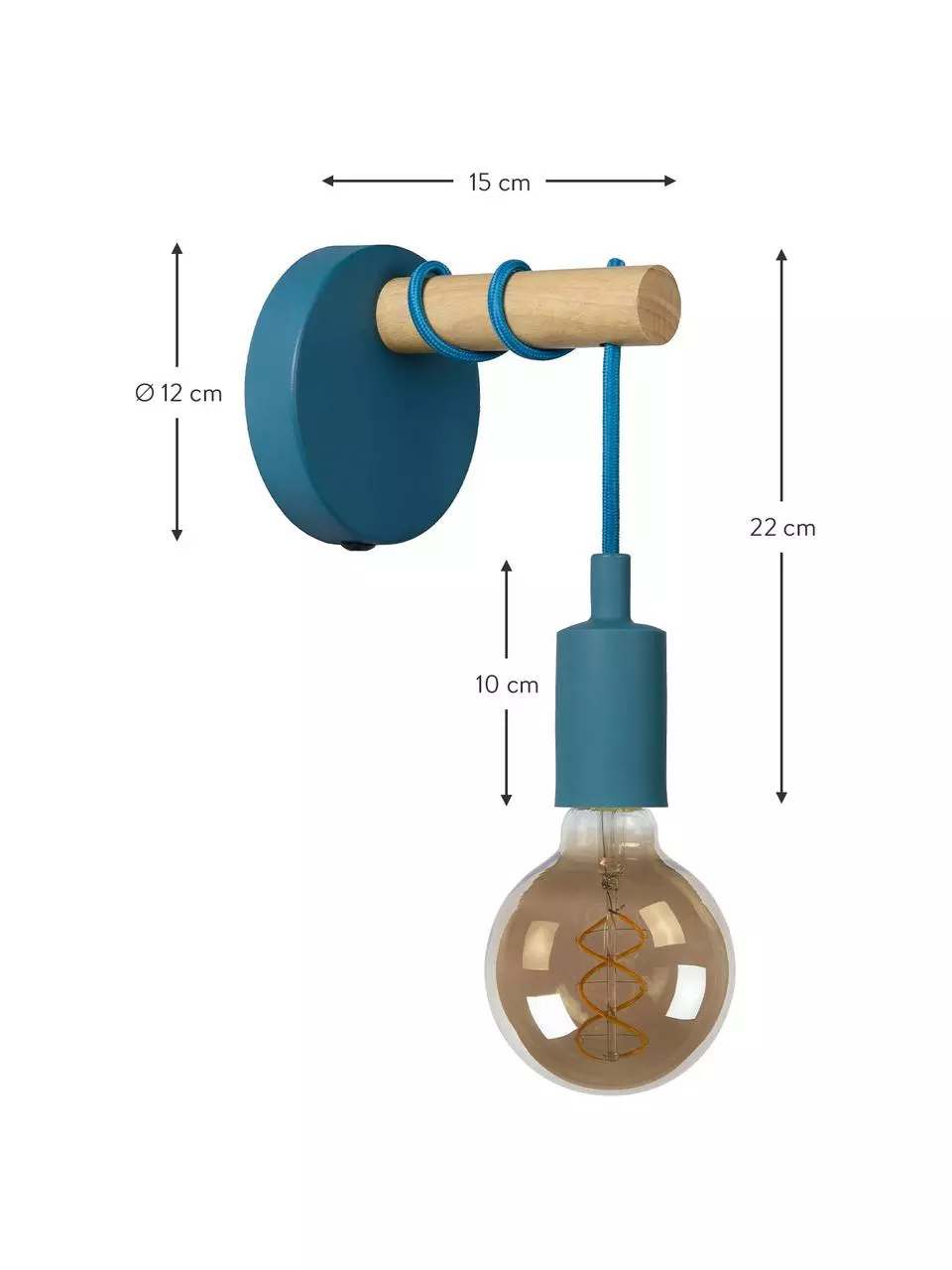 Lucide Wandleuchte Pola mit Stecker in Blau, T 16 x H 22 cmNur noch 1 Artikel verfügbar 5 Lucide Wandleuchte Pola mit Stecker in Blau, T 16 x H 22 cmNur noch 1 Artikel verfügbar – Bild 3