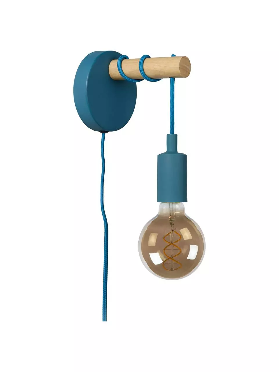 Lucide Wandleuchte Pola mit Stecker in Blau, T 16 x H 22 cmNur noch 1 Artikel verfügbar 3 Lucide Wandleuchte Pola mit Stecker in Blau, T 16 x H 22 cmNur noch 1 Artikel verfügbar